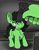 Size: 1113x1428 | Tagged: safe, artist:reddthebat, oc, oc:anon, oc:filly anon, earth pony, pony, chest fluff, ear fluff, female, filly, foal, green coat, green eyes, gun, hand, handgun, keyboard, monitor, mousepad, pistol, smiling, threats will not work, weapon