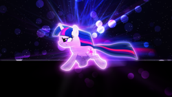 Size: 3840x2160 | Tagged: safe, artist:chainchomp2 edits, artist:game-beatx14, edit, twilight sparkle, pony, unicorn, g4, 4k, female, fractal, high res, mare, running, solo, unicorn twilight, wallpaper, wallpaper edit