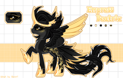 Size: 2500x1590 | Tagged: safe, artist:henori_artist, oc, oc only, alicorn, pony, alicorn oc, base used, concave belly, eyelashes, female, hoof shoes, horn, mare, raised hoof, reference sheet, slender, solo, tattoo, thin, wings