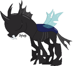 Size: 300x268 | Tagged: safe, artist:strangle12, oc, oc only, changeling, base, fangs, simple background, solo, transparent background