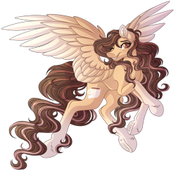 Size: 3864x3762 | Tagged: safe, artist:amazing-artsong, oc, oc:coffee cake, pegasus, pony, colored wings, female, high res, mare, simple background, solo, transparent background, two toned wings, wings
