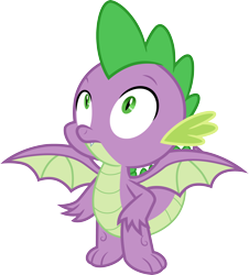 Size: 3000x3323 | Tagged: safe, artist:cloudy glow, spike, dragon, g4, molt down, .ai available, full body, high res, male, simple background, solo, spread wings, standing, transparent background, vector, winged spike, wings