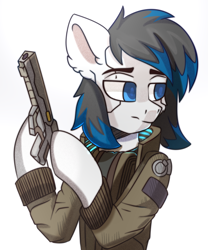 Size: 2000x2400 | Tagged: safe, artist:freak-side, oc, oc only, earth pony, pony, gun, high res, solo, weapon
