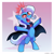 Size: 3253x3244 | Tagged: safe, artist:lummh, trixie, pony, unicorn, g4, magic duel, my little pony: friendship is magic, alicorn amulet, bipedal, cape, clothes, evil, evil trixie, female, glowing, glowing eyes, glowing horn, high res, horn, laughing, magic, mare, open mouth, red eyes, smiling, solo