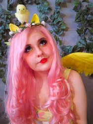 Size: 2448x3264 | Tagged: safe, artist:shadeila, fluttershy, human, g4, clothes, cosplay, costume, high res, irl, irl human, photo, solo