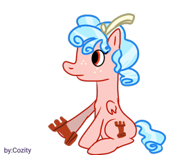 Size: 4000x3580 | Tagged: safe, artist:aonatsu_ki, cozy glow, pegasus, pony, g4, 1000 hours in ms paint, :|, bow, chess piece, cozy glow's bow, female, filly, foal, folded wings, freckles, hair bow, looking at something, rook, simple background, sitting, solo, transparent background, wings
