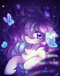 Size: 2588x3260 | Tagged: safe, artist:dedfriend, oc, oc only, oc:butterfly effect, pegasus, pony, high res, solo
