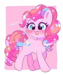 Size: 2063x2448 | Tagged: safe, artist:leo19969525, pinkie pie, earth pony, pony, g4, cute, diapinkes, female, high res, mare, open mouth, open smile, simple background, smiling, solo, white background
