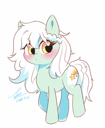 Size: 3066x3737 | Tagged: safe, artist:leo19969525, oc, oc only, earth pony, pony, commission, cute, female, high res, mare, ocbetes, simple background, solo, white background