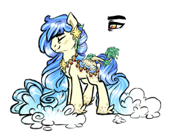 Size: 2775x2161 | Tagged: safe, artist:rainjay-xx, oc, oc only, original species, pond pony, pony, eyes closed, high res, simple background, solo, transparent background