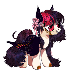 Size: 2453x2445 | Tagged: safe, artist:strangle12, oc, oc only, pegasus, pony, base used, ear fluff, eye clipping through hair, eyelashes, female, flower, flower in hair, high res, hoof polish, mare, pegasus oc, simple background, smiling, solo, transparent background