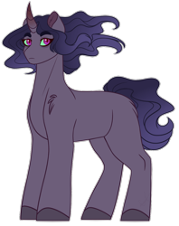 Size: 962x1213 | Tagged: safe, artist:purplegrim40, oc, oc only, pony, unicorn, colored hooves, horn, offspring, parent:king sombra, parent:starlight glimmer, parents:starlightsombra, simple background, solo, transparent background, unicorn oc