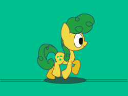 Size: 640x480 | Tagged: safe, artist:greenhoof, oc, oc only, oc:broccoli garnish, earth pony, pony, animated, earth pony oc, female, gif, green background, happy, loop, mare, shadow, simple background, smiling, solo, vector, walking