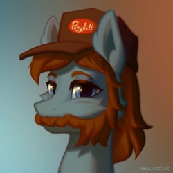 Size: 2000x2000 | Tagged: safe, artist:rrd-artist, oc, oc only, pony, bust, facial hair, high res, solo