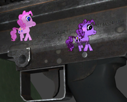 Size: 519x416 | Tagged: safe, artist:atimkos, pinkie pie, earth pony, pony, g4, 1000 hours in ms paint, 3d, counter-strike: global offensive, funny, solo, ugly, wtf