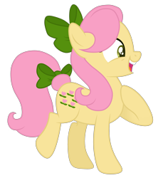 Size: 3000x3380 | Tagged: safe, artist:monochrome-sunsets, posey, earth pony, pony, g1, g4, bow, female, full body, g1 to g4, generation leap, hair bow, high res, hoof on chest, hooves, mare, open mouth, open smile, simple background, smiling, solo, tail, tail bow, transparent background
