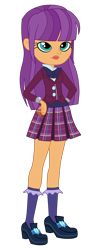 Size: 1254x3458 | Tagged: safe, artist:gmaplay, ginger owlseye, human, equestria girls, g4, background human, clothes, crystal prep academy uniform, school uniform, simple background, solo, transparent background