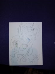 Size: 3120x4160 | Tagged: safe, artist:andy price, queen chrysalis, oc, pony, g4, mirror universe, reversalis, traditional art