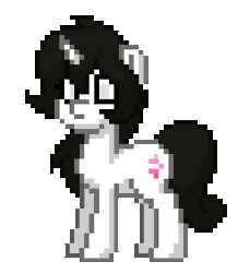 Size: 240x275 | Tagged: safe, oc, oc only, oc:taoyvfei, pony, unicorn, pony town, animated, curved horn, horn, pixel art, simple background, solo, transparent background, unicorn oc