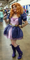 Size: 1729x3468 | Tagged: safe, artist:briannacherrycosplay, artist:owl-eye-2010, adagio dazzle, human, bronycon, bronycon 2016, equestria girls, g4, clothes, cosplay, costume, irl, irl human, photo