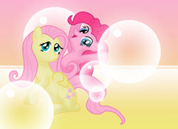 Size: 2872x2088 | Tagged: safe, artist:wildy71090, fluttershy, pinkie pie, earth pony, pegasus, pony, g4, 2012, duo, female, high res, mare