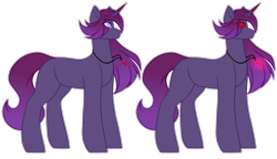 Size: 2084x1200 | Tagged: safe, artist:purplegrim40, oc, oc only, pony, unicorn, duo, horn, jewelry, necklace, offspring, parent:king sombra, parent:twilight sparkle, parents:twibra, simple background, transparent background, unicorn oc