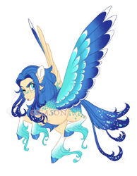 Size: 3500x4500 | Tagged: safe, artist:gigason, oc, oc:trochilidae, hybrid, pony, colored wings, female, mare, multicolored wings, obtrusive watermark, offspring, parent:autumn blaze, parent:flash sentry, simple background, solo, transparent background, unshorn fetlocks, watermark, wings