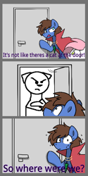 Size: 360x720 | Tagged: artist needed, safe, artist:sugar morning, edit, oc, oc:bizarre song, oc:sugar morning, cat, pegasus, pony, angry, comic, crossed arms, door, female, funny, male, mare, meme, meme template, nervous, pegasus oc, ponified meme, shocked, stallion, surprised, sweat, template, tumblr goes to 4chan