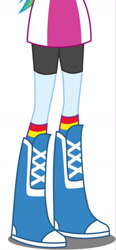 Size: 746x1604 | Tagged: safe, artist:teentitansfan201, rainbow dash, human, equestria girls, g4, boots, boots shot, clothes, legs, pictures of legs, shoes, simple background, skirt, skirt shot, socks, solo, white background