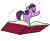 Size: 1911x1557 | Tagged: safe, artist:shadowblazearts, twilight sparkle, pony, unicorn, g4, book, book title humor, chest fluff, dork, female, flying, looking up, mare, open mouth, open smile, raised hoof, simple background, smiling, solo, speed lines, transparent background, unicorn twilight