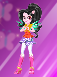 Size: 434x586 | Tagged: safe, artist:karalovely, oc, oc only, equestria girls, g4, boots, clothes swap, crystal guardian, high heel boots, shoes, solo