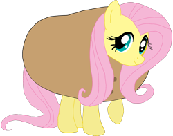 Size: 2116x1668 | Tagged: safe, artist:kigtoons, fluttershy, pegasus, pony, g4, clothes, costume, food, food costume, potato, potato costume, simple background, solo, transparent background