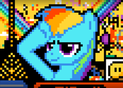 Size: 2177x1561 | Tagged: safe, rainbow dash, pegasus, pony, g4, pixel art, r/place, reddit, salute