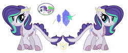 Size: 1280x538 | Tagged: safe, artist:snowphoenix36, rarity, spike, oc, oc:rare sapphire, dracony, dragon, hybrid, pony, g4, base used, female, interspecies offspring, mare, offspring, parent:rarity, parent:spike, parents:sparity, simple background, transparent background