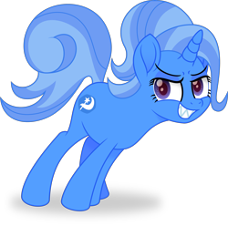 Size: 4233x4199 | Tagged: safe, artist:thatusualguy06, derpibooru exclusive, oc, oc only, oc:derpthereum, pony, unicorn, derpibooru, .svg available, absurd resolution, april fools, april fools 2022, derpibooru ponified, derpthereum, fangs, female, full body, grin, hooves, horn, looking at you, mare, meta, movie accurate, not trixie, ponified, red eyes, shadow, sharp teeth, simple background, smiling, smiling at you, solo, standing, svg, tail, teeth, transparent background, two toned mane, two toned tail, vector