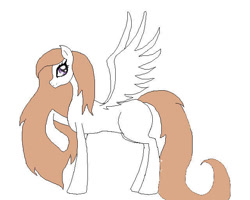 Size: 640x512 | Tagged: safe, artist:niniibear, oc, oc only, pegasus, pony, eyelashes, female, mare, pegasus oc, raised hoof, simple background, solo, white background