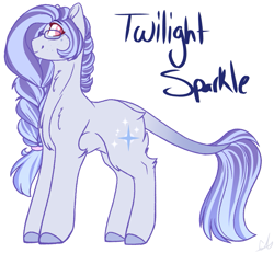 Size: 1341x1239 | Tagged: safe, artist:purplegrim40, twilight sparkle, earth pony, pony, g4, colored hooves, earth pony twilight, glasses, redesign, simple background, solo, white background