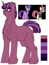 Size: 892x1171 | Tagged: safe, artist:purplegrim40, oc, alicorn, pony, unicorn, clothes, female, glasses, magical lesbian spawn, mare, offspring, parent:moondancer, parent:twilight sparkle, parents:twidancer, simple background, transparent background