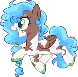 Size: 1960x1953 | Tagged: safe, artist:kurosawakuro, artist:mint-light, oc, oc:diamond spring, pegasus, pony, base used, female, mare, simple background, solo, transparent background