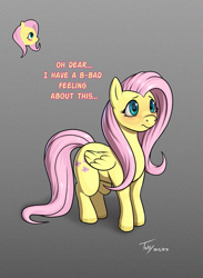 Size: 589x805 | Tagged: safe, artist:toby_art, part of a set, fluttershy, pegasus, pony, g4, dialogue, female, mare, solo, worried