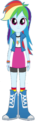Size: 166x561 | Tagged: safe, artist:liggliluff, artist:rupahrusyaidi, edit, edited screencap, screencap, rainbow dash, equestria girls, g4, background removed, boots, clothes, shirt, shoes, simple background, skirt, socks, solo, transparent background