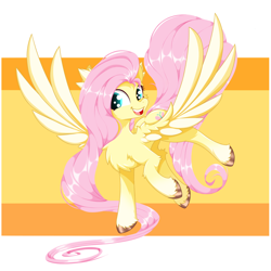 Size: 2500x2500 | Tagged: safe, artist:rurihal, fluttershy, pegasus, pony, g4, cheek fluff, chest fluff, cute, ear fluff, female, high res, mare, open mouth, open smile, shyabetes, smiling, solo, spread wings, unshorn fetlocks, wings