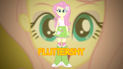 Size: 1280x720 | Tagged: safe, artist:rupahrusyaidi, fluttershy, equestria girls, g4, boots, clothes, high heel boots, shirt, shoes, skirt, socks, solo