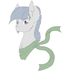 Size: 1000x1063 | Tagged: safe, artist:niniibear, oc, oc only, earth pony, pony, clothes, ear fluff, earth pony oc, male, scarf, simple background, solo, stallion, white background