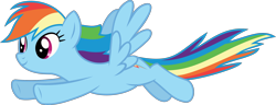 Size: 2974x1146 | Tagged: safe, artist:starryshineviolet, rainbow dash, pegasus, pony, g4, newbie dash, female, flying, mare, simple background, solo, tail, transparent background, vector