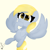 Size: 2000x2000 | Tagged: safe, artist:daftramms, derpy hooves, pegasus, pony, g4, cute, female, high res, simple background, solo, spread wings, wingding eyes, wings