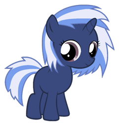 Size: 877x911 | Tagged: safe, artist:foxyfell1337, dj pon-3, vinyl scratch, original species, pony, umbra pony, g4, female, filly, foal, race swap, simple background, solo, transparent background, younger