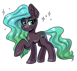 Size: 732x670 | Tagged: safe, artist:dandy, oc, oc only, oc:luminessence, earth pony, pony, chest fluff, ear fluff, earth pony oc, eyeshadow, female, looking at you, makeup, simple background, solo, white background