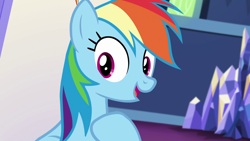 Size: 1920x1080 | Tagged: safe, screencap, rainbow dash, pegasus, pony, g4, party pooped, female, mare, solo