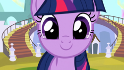 Size: 1920x1080 | Tagged: safe, screencap, twilight sparkle, pony, unicorn, g4, season 3, the crystal empire, 1080p, adorkable, close-up, cute, dork, faic, female, happy, looking at you, mare, smiling, solo, the failure song, the success song, twiabetes, unicorn twilight